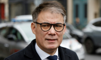 Le Premier secrétaire du PS, Olivier Faure, à l'issue d'une rencontre à l'Elysée, Paris, le 20 février 2025 ( AFP / Ludovic MARIN )