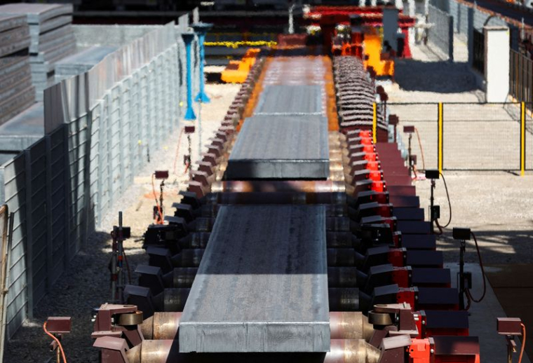 Un laminoir de ThyssenKrupp à Duisbourg, Allemagne