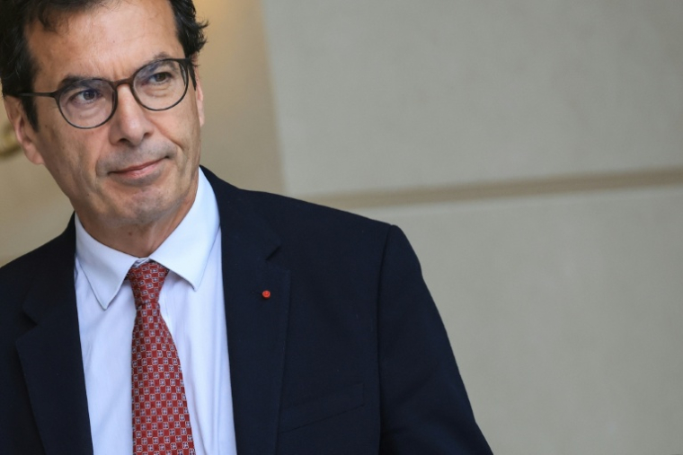Le ministre du Travail Jean-Pierre Farandou à l'Elysée le 20 mai 2026 ( AFP / Ludovic MARIN )