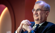 François Villeroy de Galhau à Davos, en Suisse, le 22 janvier 2025. ( AFP / FABRICE COFFRINI )