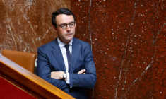 Le secrétaire général du groupe RN à l'Assemblée nationale Renaud Labaye à Paris  28 avril 2025  ( AFP / Ludovic MARIN )