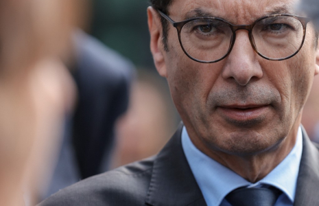 Jean-Pierre Farandou, le 25 septembre 2024, à Strasbourg ( AFP / ABDESSLAM MIRDASS )