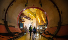 Le réacteur de l'EPR de Flamanville, le 14 juin 2022. ( AFP / SAMEER AL-DOUMY )