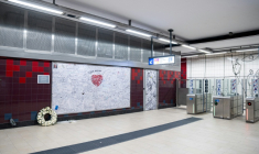 Mur du souvenir des attentats jihadistes de mars 2016 à Bruxelles le 20 mars 2026 à la station de métro Maelbeek - Maalbeek ( BELGA / EMILE WINDAL )