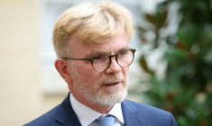 Marc Fesneau, le président du groupe Les Démocrates à l'Assemblée nationale, à sa sortie d'un entretien avec François Bayrou, Premier ministre d'alors, Paris, le 3 septembre 2025 ( AFP / Alain JOCARD )