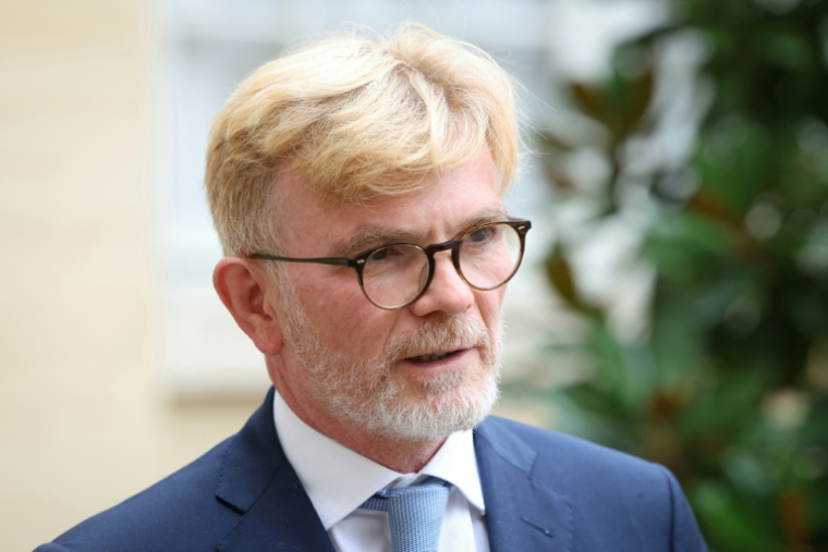 Marc Fesneau, le président du groupe Les Démocrates à l'Assemblée nationale, à sa sortie d'un entretien avec François Bayrou, Premier ministre d'alors, Paris, le 3 septembre 2025 ( AFP / Alain JOCARD )
