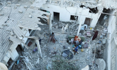 Site d'une frappe israélienne à Deïr al Balah