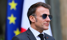 Le président français Macron au palais de l'Élysée à Paris