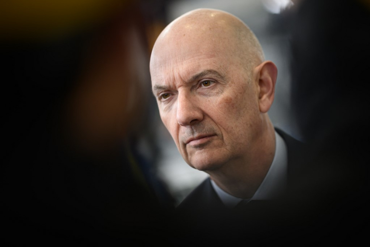 Roland Lescure à Saint-Nazaire, le 28 mars 2024. ( AFP / LOIC VENANCE )