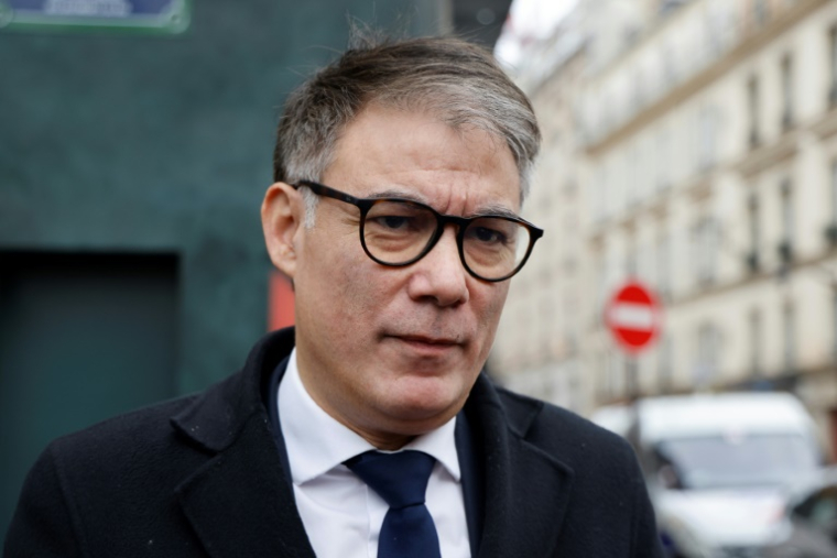Le premier secrétaire du PS Olivier Faure à Paris le 20 février 2025 ( AFP / Ludovic MARIN )