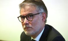 Olivier Faure le 9 mars 2026, à Amiens dans la Somme ( AFP / Francois LO PRESTI )