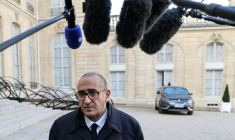 Le ministre de l'Intérieur, Laurent Núñez, s'adresse à la presse après une réunion sur le trafic de drogueà l'Élysée, le 18 novembre 2025 à Paris ( AFP / Ludovic MARIN )