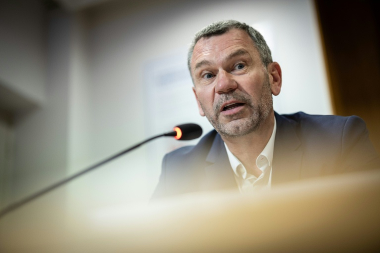 La réduction des commandes pendant les négociations est "l'un des derniers leviers à notre disposition", fait valoir Thierry Cotillard, patron des Mousquetaires/Intermarché ( AFP / Simon WOHLFAHRT )