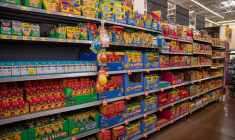 Le rayon d'un supermarché Walmart. (Crédit:  / Wal-mart)