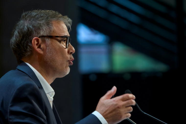 Le premier secrétaire du PS Olivier Faure à Blois, le 29 août 2025 ( AFP / GUILLAUME SOUVANT )
