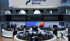 Le graphique du DAX, l'indice allemand des prix des actions, à la bourse de Francfort