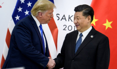 Donald Trump et Xi Jinping à Osaka, au Japon, le 28 juin 2019. ( AFP / BRENDAN SMIALOWSKI )
