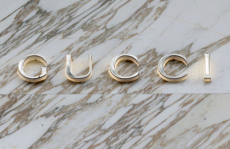 Logo de la maison de couture Gucci à Paris