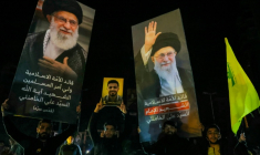 Des partisans du Hezbollah célèbrent le cessez-le-feu dans la banlieue sud de Beyrouth, le 17 avril 2026 ( AFP / ibrahim AMRO )