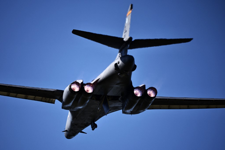 Un bombardier B1, de l'US Air Fornce, en mars 2026 (illustration) ( AFP / HENRY NICHOLLS )