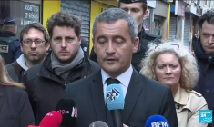 Le ministre de l'Intérieur Gérald Darmanin s'est rendu sur les lieux de la fusillade