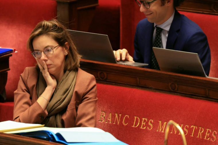 La ministre des Comptes publics Amélie de Montchalin à l'Assemblée nationale, à Paris, le 18 novembre 2025 ( AFP / Alain JOCARD )