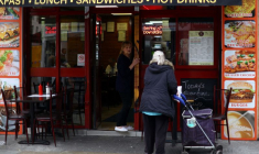 Un café à Londres, Grande-Bretagne