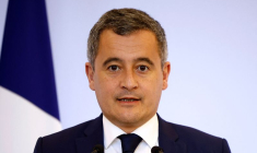Le ministre français de l'Intérieur, Gerald Darmanin, lors d'une conférence de presse au ministère de l'Intérieur à Paris