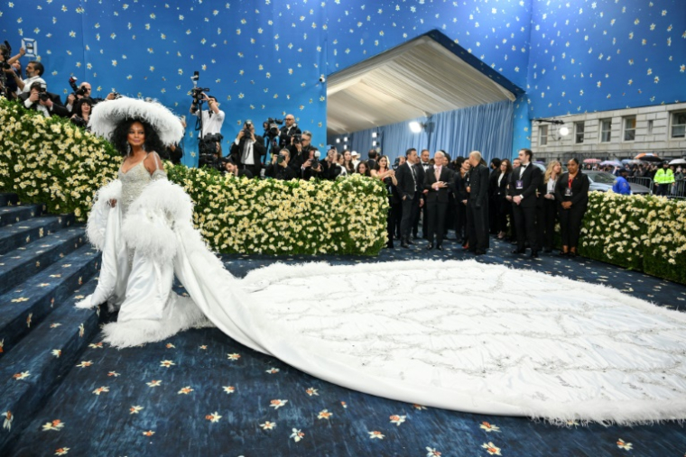 La chanteuse américaine Diana Ross arrive au gala du Metropolitan Museum of Art de New York, le 5 mai 2025 ( AFP / Angela WEISS )