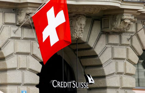 Une banque Credit Suisse à Zurich