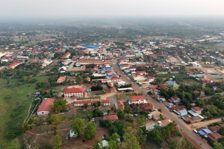Le quartier d'Anlong Veng, dans la province d'Oddar Meanchey, le 22 mars 2025 ( AFP / Suy SE )