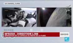 Départ vers l'ISS : séparation de la capsule Crew Dragon du reste de la fusée
