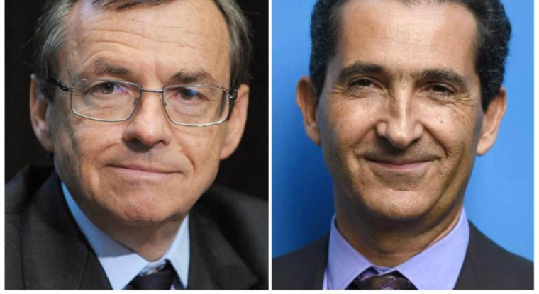 Alain Weill et Patrick Drahi. (© M. Medina, E. Piermont / AFP)