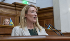 A KYIV, LA PRÉSIDENTE DU PARLEMENT EUROPÉEN AFFICHE LE SOUTIEN DE L'UE À L'UKRAINE