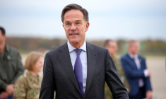 Mark Rutte, à Geilenkirchen (Allemagne), le 13 novembre 2025 ( AFP / PAU BARRENA )