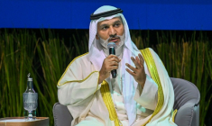 Le secrétaire général du cartel, Haitham Al-Ghais, lors d'une conférence à Kuala Lumpur le 16 juin 2025 ( AFP / Mohd RASFAN )
