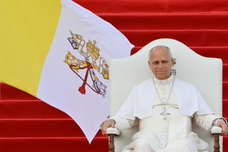 Le pape Léon XIV à Malabo, le 21 avril 2026 ( AFP / Alberto PIZZOLI )