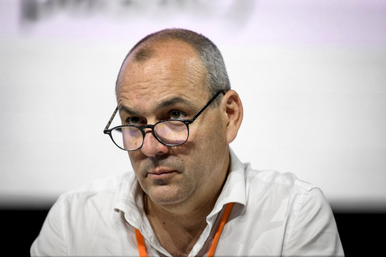 Laurent Berger, le 13 juin 2022, à Paris ( AFP / JEFF PACHOUD )