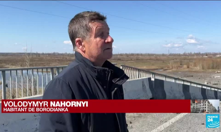 Guerre en Ukraine : au nord-ouest de Kiev, la ville de Borodyanka est dévastée