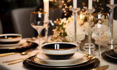 (Crédits photo : Adobe Stock - Table de fêtes dressée au restaurant pour le repas du réveillon)