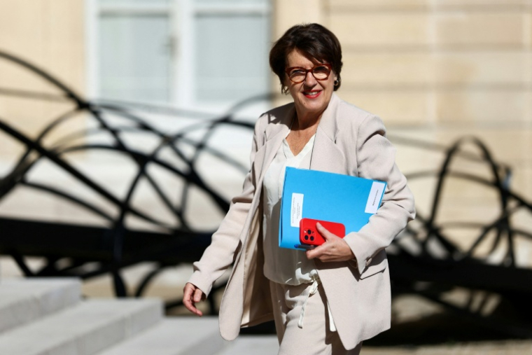 La ministre française de l'Agriculture, Annie Genevard, arrive au palais de l'Elysée, à Paris, le 26 mai 2026 ( POOL / Tom Nicholson )