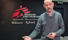 Filipe Ribeiro, chef de mission de l'ONG Médecins sans frontières (MSF) pour la Palestine, lors d'un entretien avec l'AFP à Amman, en Jordanie, le 18 février 2026 ( AFP / Mussa HATTAR )