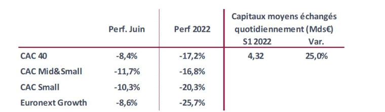 Source : Nyse Euronext. Au 30/06/2022 après Bourse