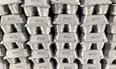 Des œufs sont exposés dans un supermarché à Chicago