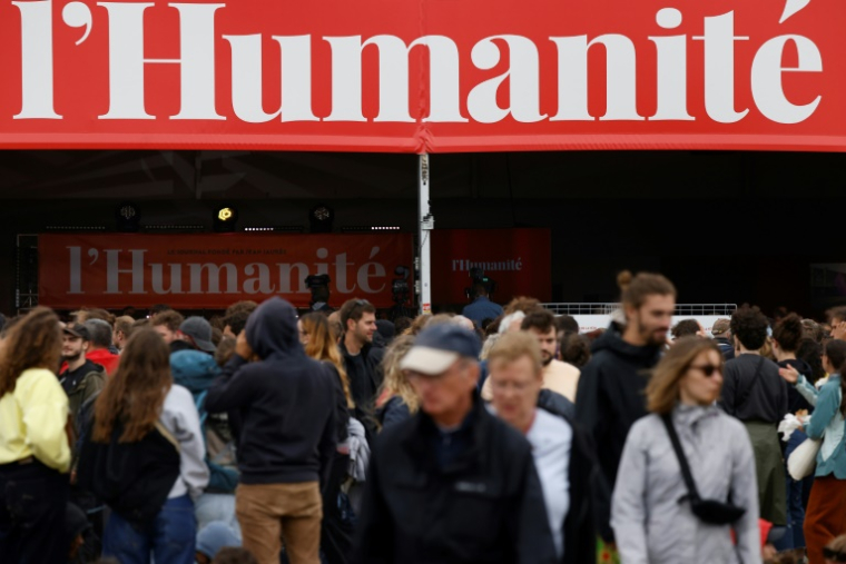 A la Fête de l'Humanité, à Brétigny-sur-Orge (Essonne), le 13 septembre 2025 ( AFP / Ian LANGSDON )