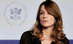 La porte-parole du gouvernement Maud Bregeon le 22 décembre 2025, à Paris ( AFP / STEPHANE DE SAKUTIN )