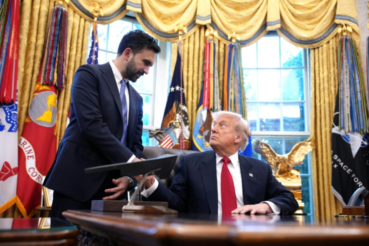Le futur maire de New York Zohran Mamdani et le président américain Donald Trump à la Maison Blanche, à Washington, le 21 novembre ( GETTY IMAGES NORTH AMERICA / Andrew Harnik )