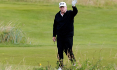 Le président des États-Unis Trump en visite en Écosse