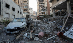 Aftermath of Israeli strikes on Beirut's southern suburbs