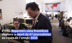 RSF: 67 journalistes tués en un an, près de la moitié dans la bande de Gaza